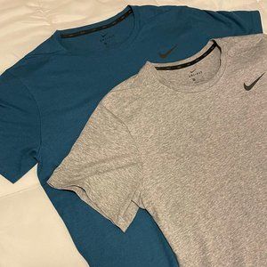 Lot of 2 Mens Nike DriFIT Vented Running Tshirts XL Extra Large - Dry Fit